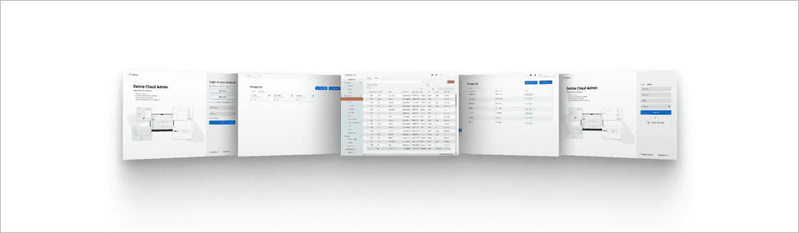 Delnie Cloud Admin interface